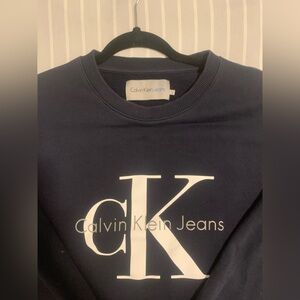 Calvin Klein Jeans Navy Blue Crew Neck Sweater Small